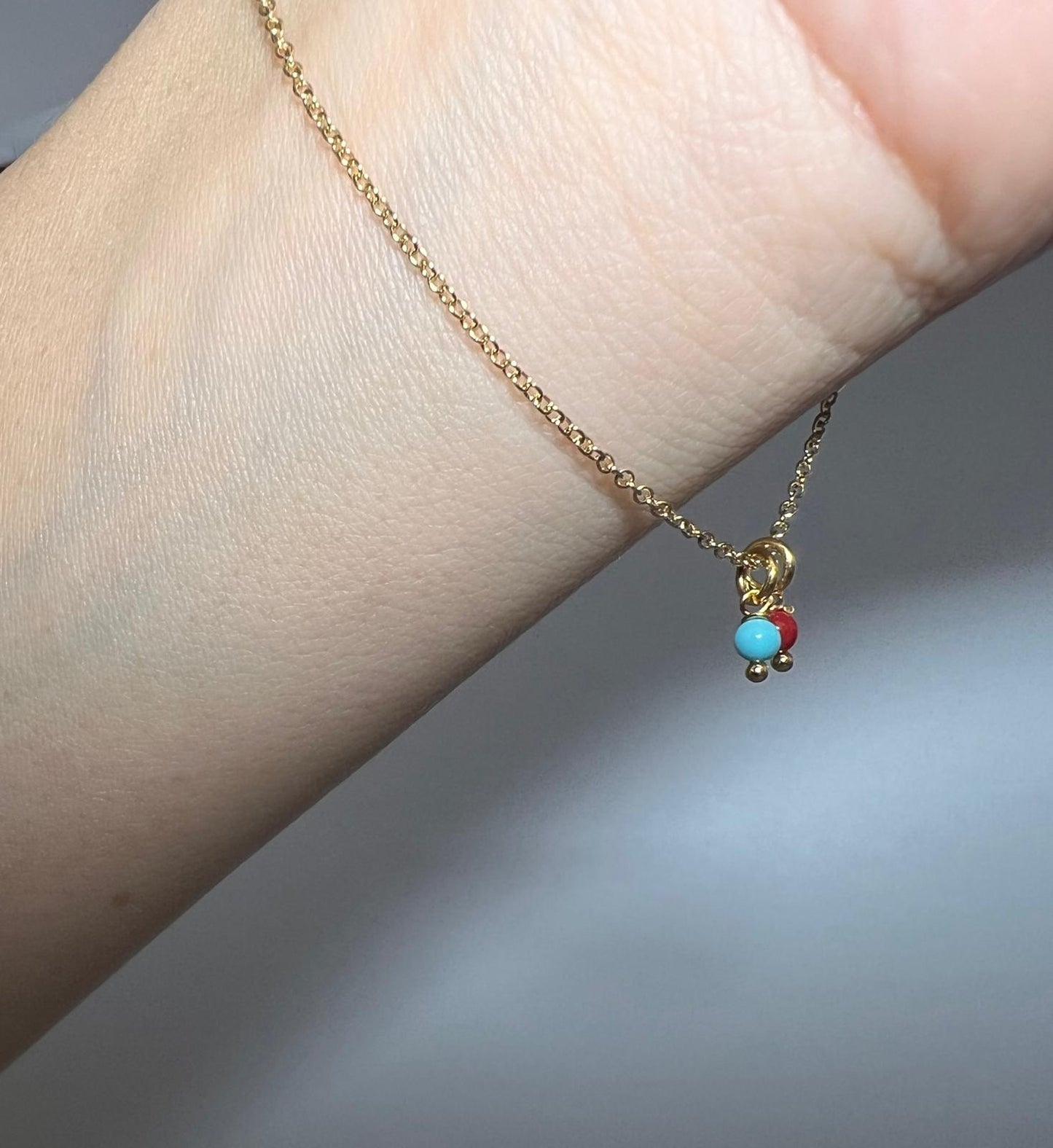 PERSEMPRE I Ciondolo corallo argento 925 dorato