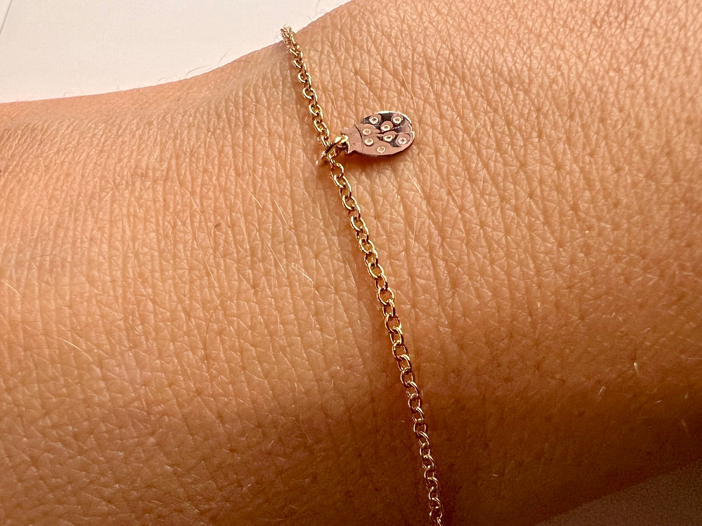 PERSEMPRE I Ciondolo coccinella porta fortuna oro rosa 18kt