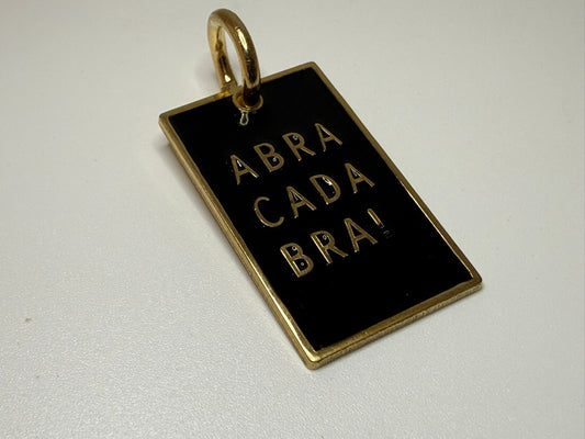 Amuleto magico Abracadabra! Nero - Argento dorato