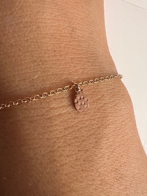 PERSEMPRE | Braccialetto in oro rosa  9kt maglia rolò